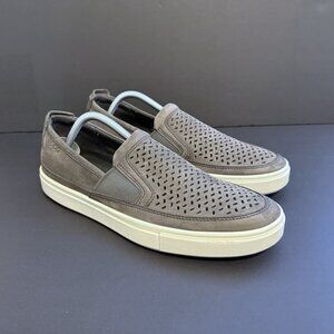 ECCO Soft 7 Men's Shoes 9 Gray NuBuck Leather Perforated design